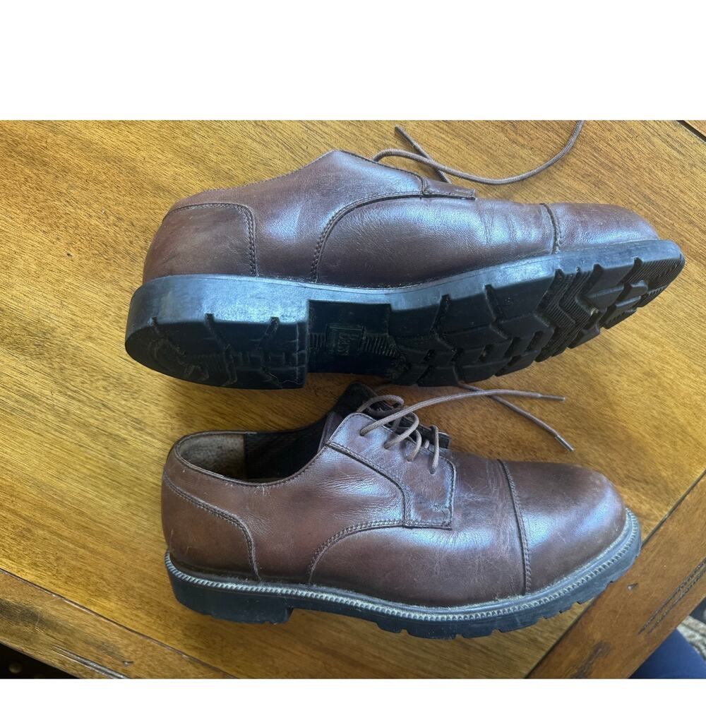 G.H. Bass Commuter Series Mens 9.5W Brown Leather Waterproof Oxford Shoes - Picture 3 of 8